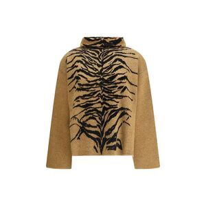 Alaïa Women Wool Pullover With A Jacquard Tiger Motif